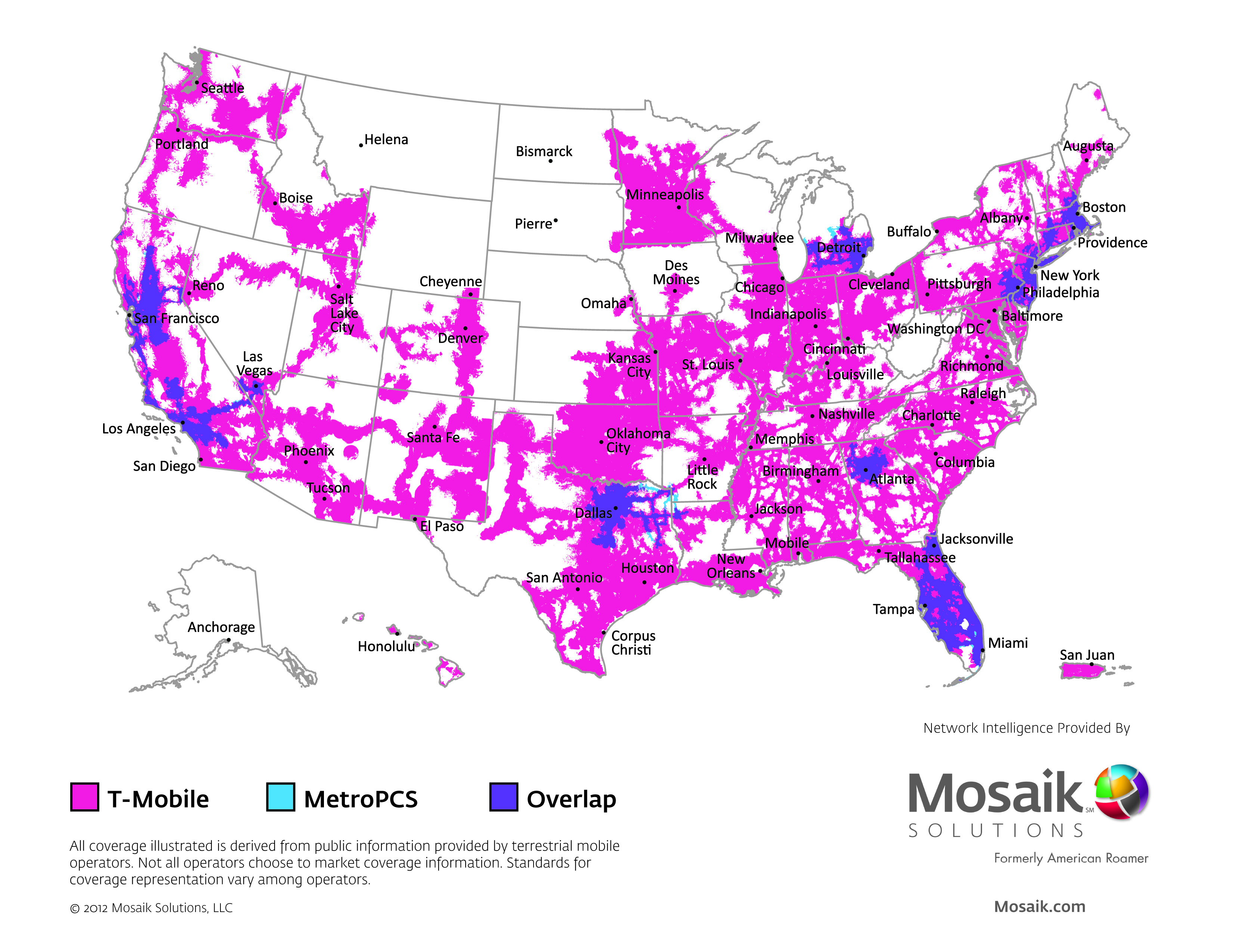 look at the T MobileMetroPCS combined spectrum and coverage area