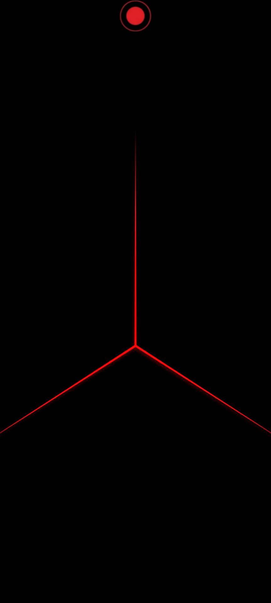 Dynamic Red Triangle Pattern For Redmi Note Punch Hole