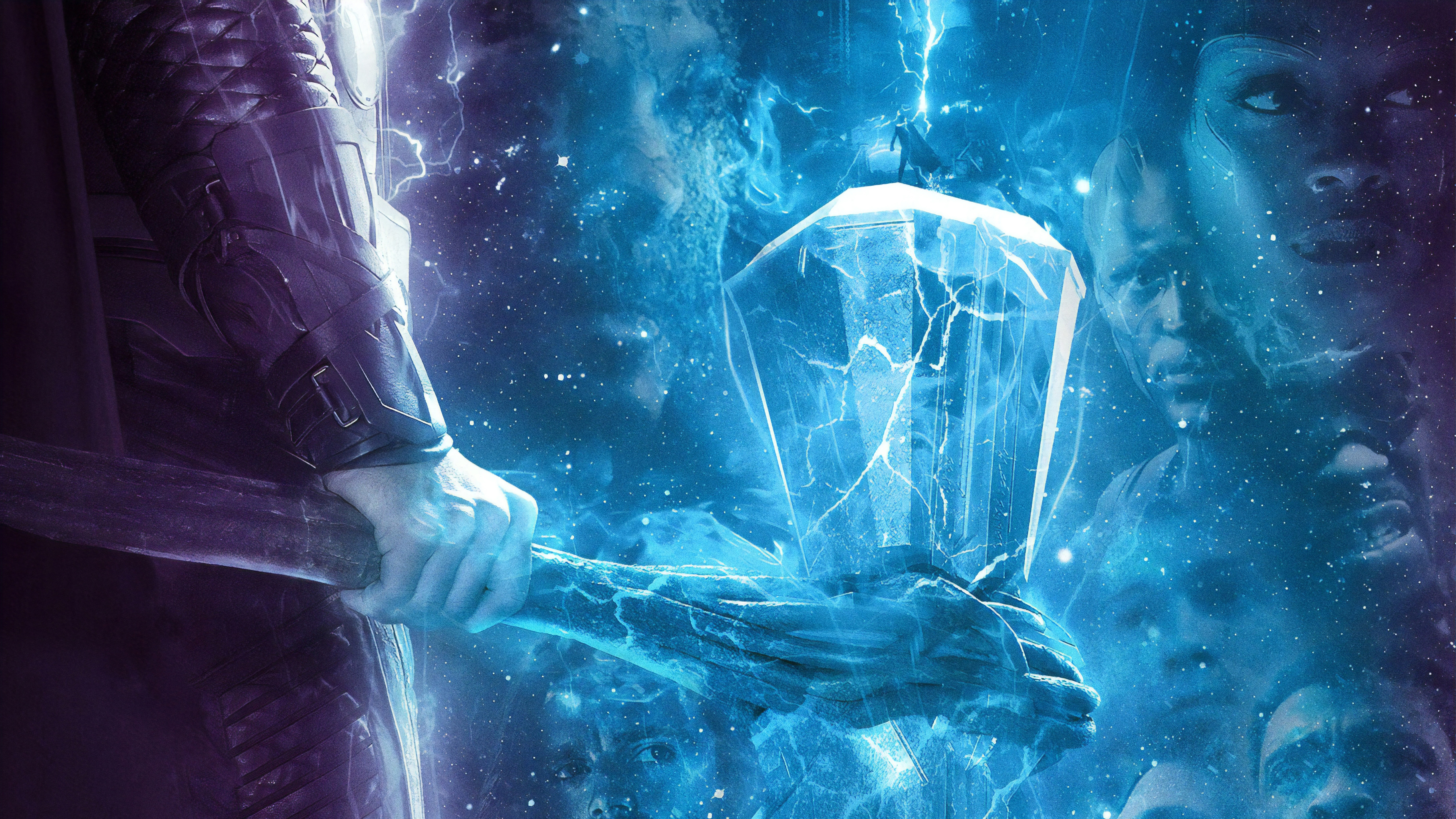 Avengers Endgame Thor Hammer Poster 4k Wallpaper HD Movies Image