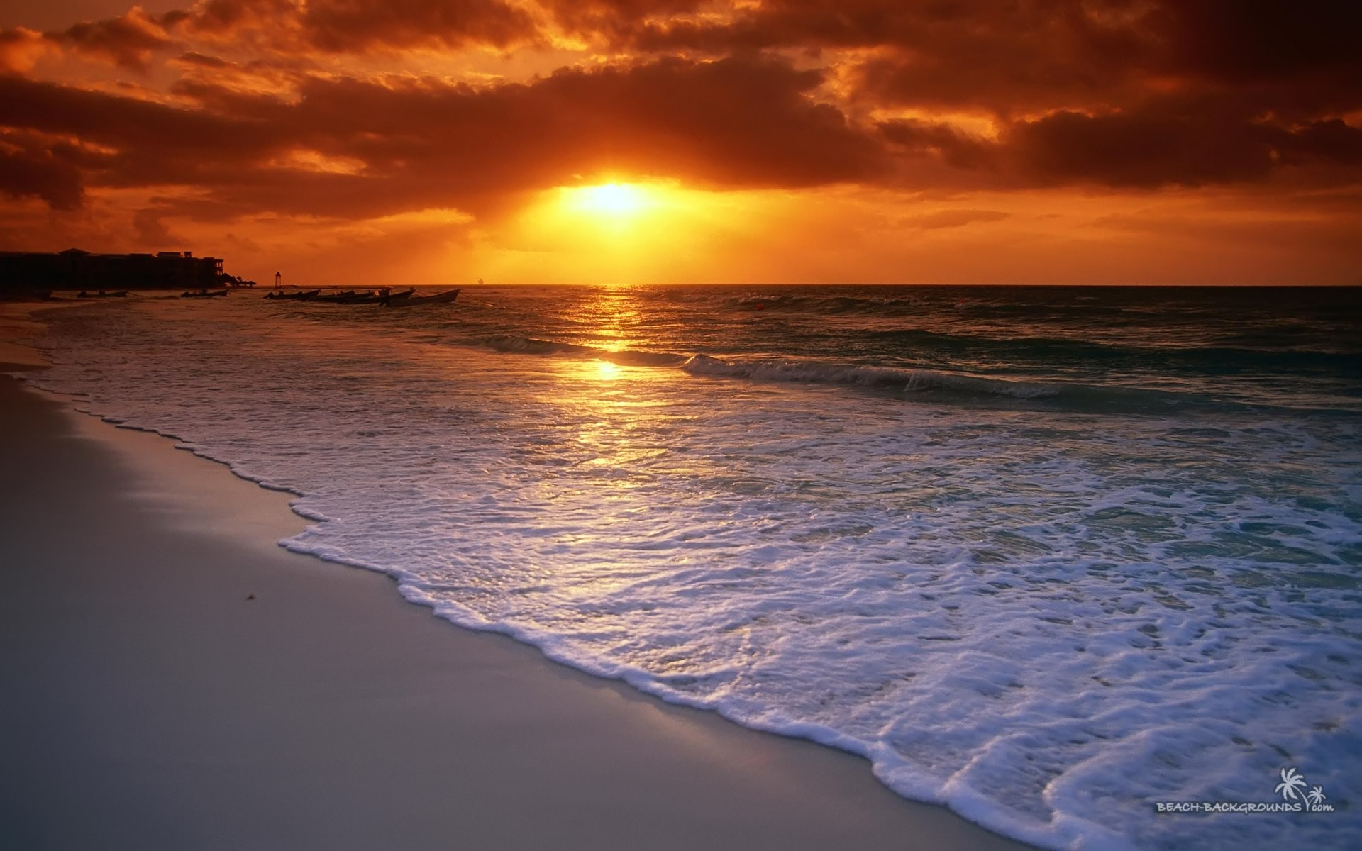 Beautiful Evening Beach Desktop Background Image