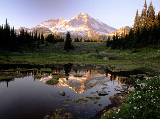 Mount Rainier National Park Washington Wallpaper Mountains Nature