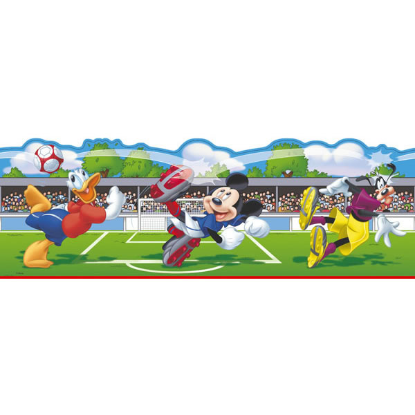 Mickey Mouse Football S Adhesive Wallpaper Border