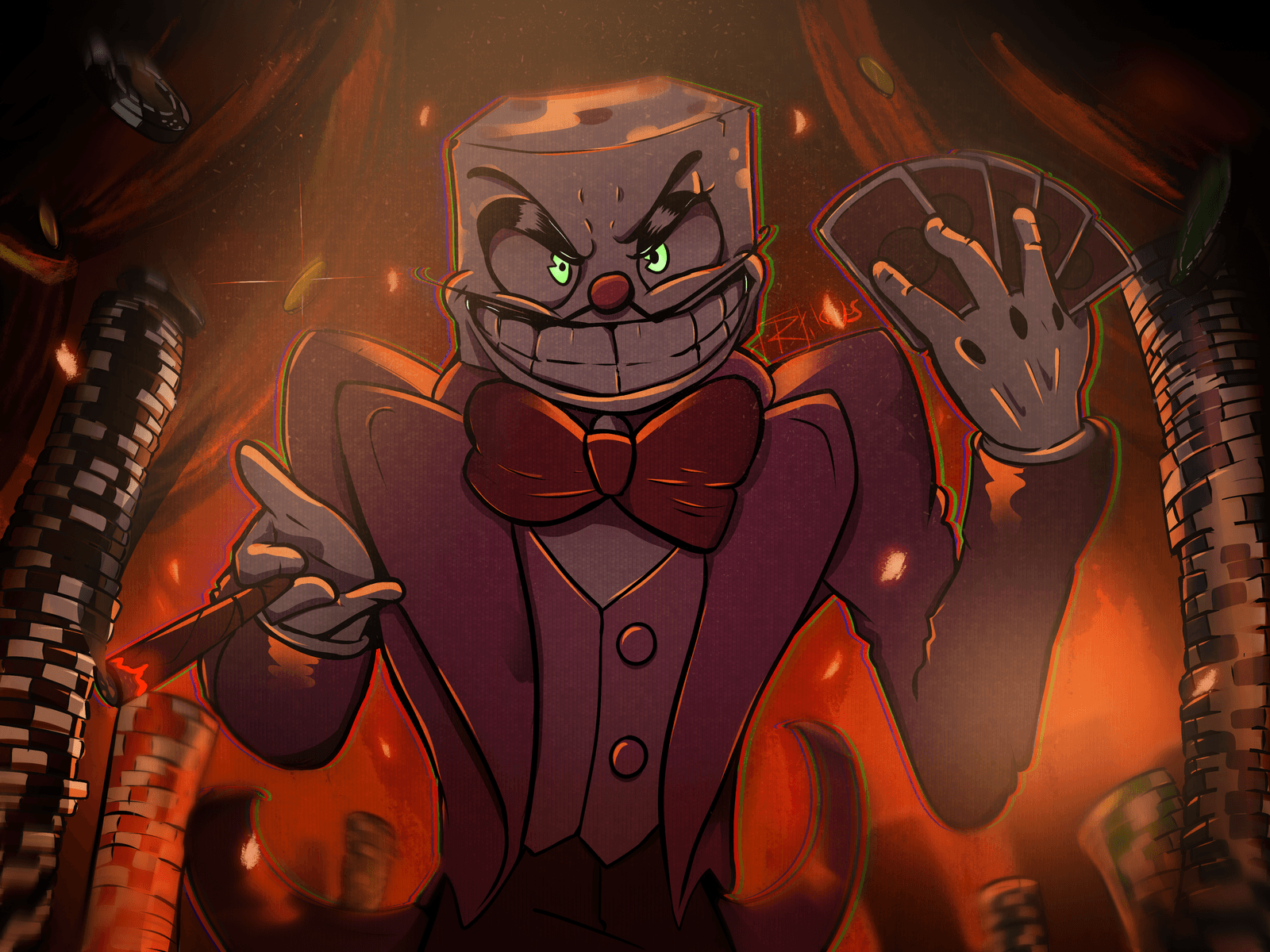 Cuphead - King Dice - SpeedPaint 