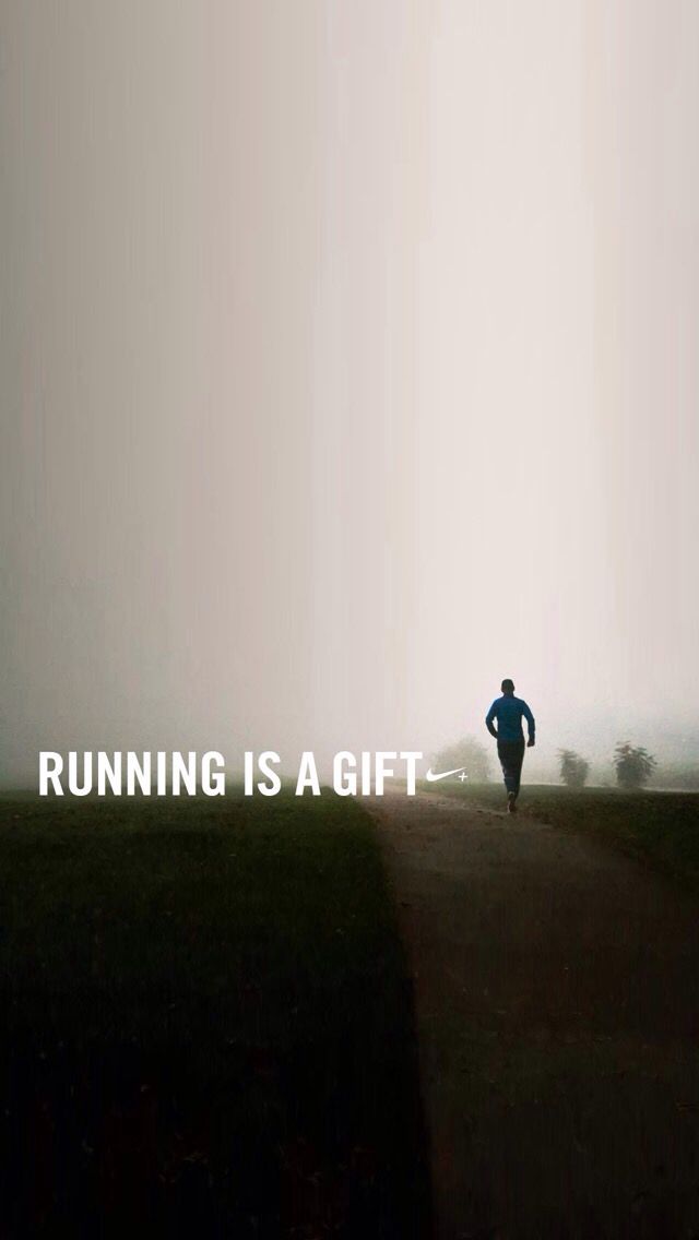 Running Is A Gift Fitness Wallpaper iPhone