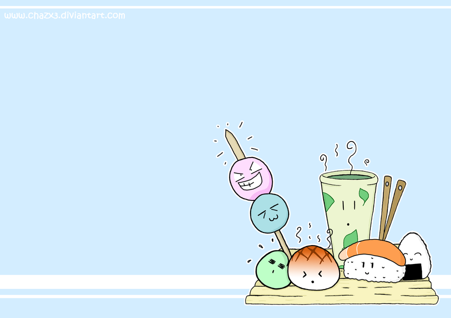 Cute Food Cartoons Wallpaper Japanese Foods By