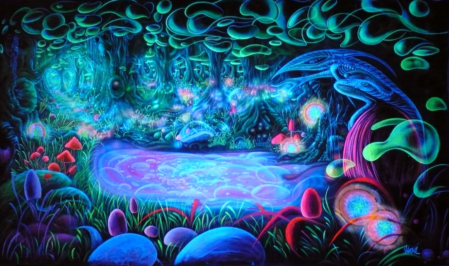 Psychedelic Trippy Forest