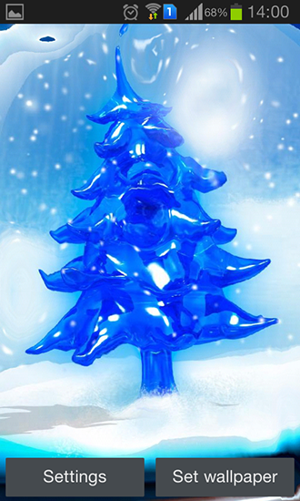 Christmas Tree HD Live Wallpaper For Android Snowy