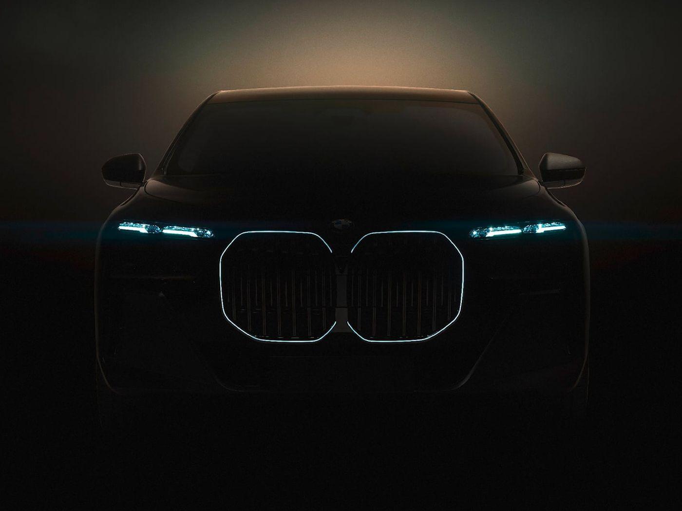 Bmw Teases The Uping I7 Electric Sedan And Its Massive Grille