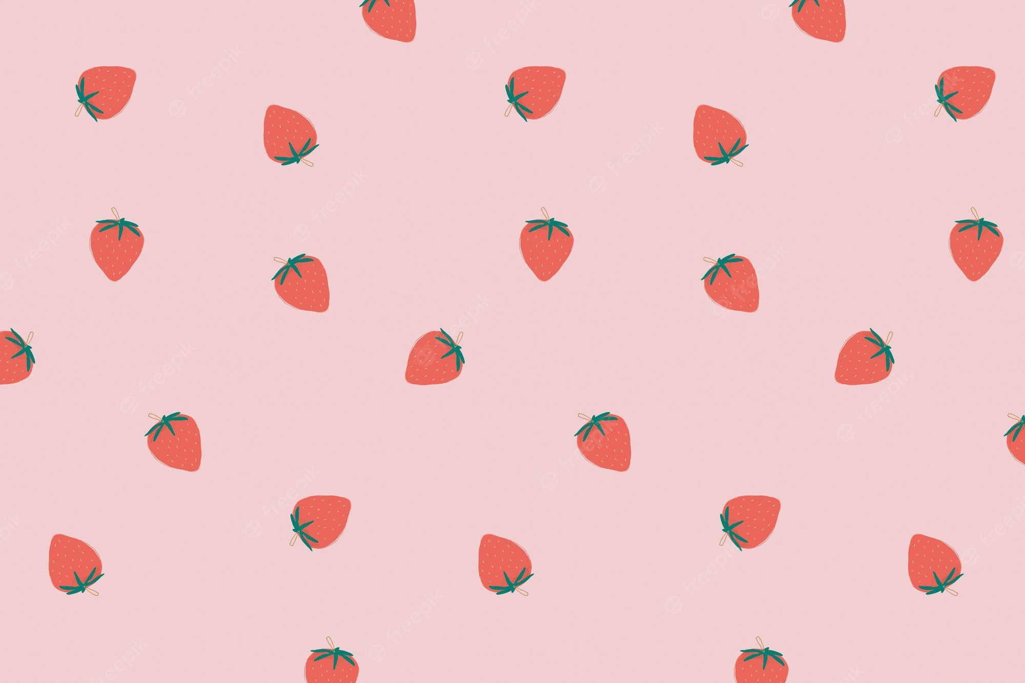 Cute Aesthetic Strawberry Wallpaper