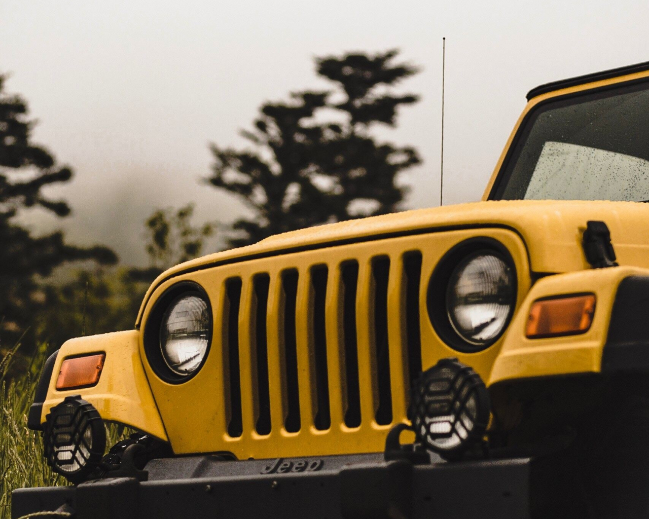 Download yellow jeep car front 1280x1024 wallpaper standard 5