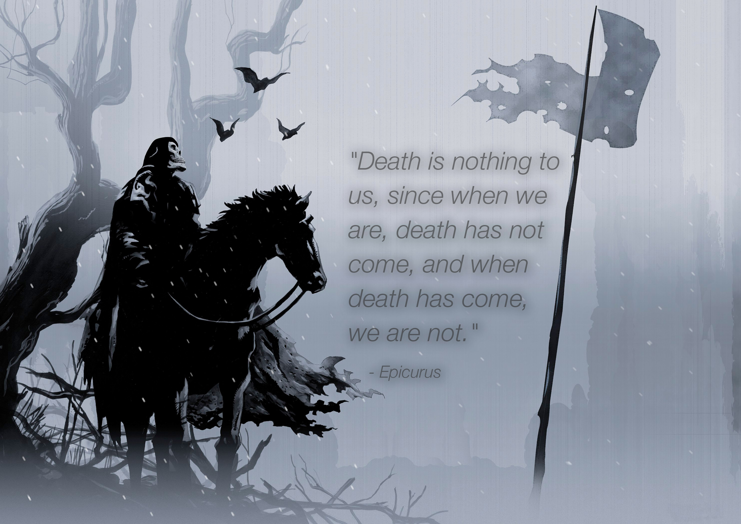 Epicurus Death Quote Wallpaper Id