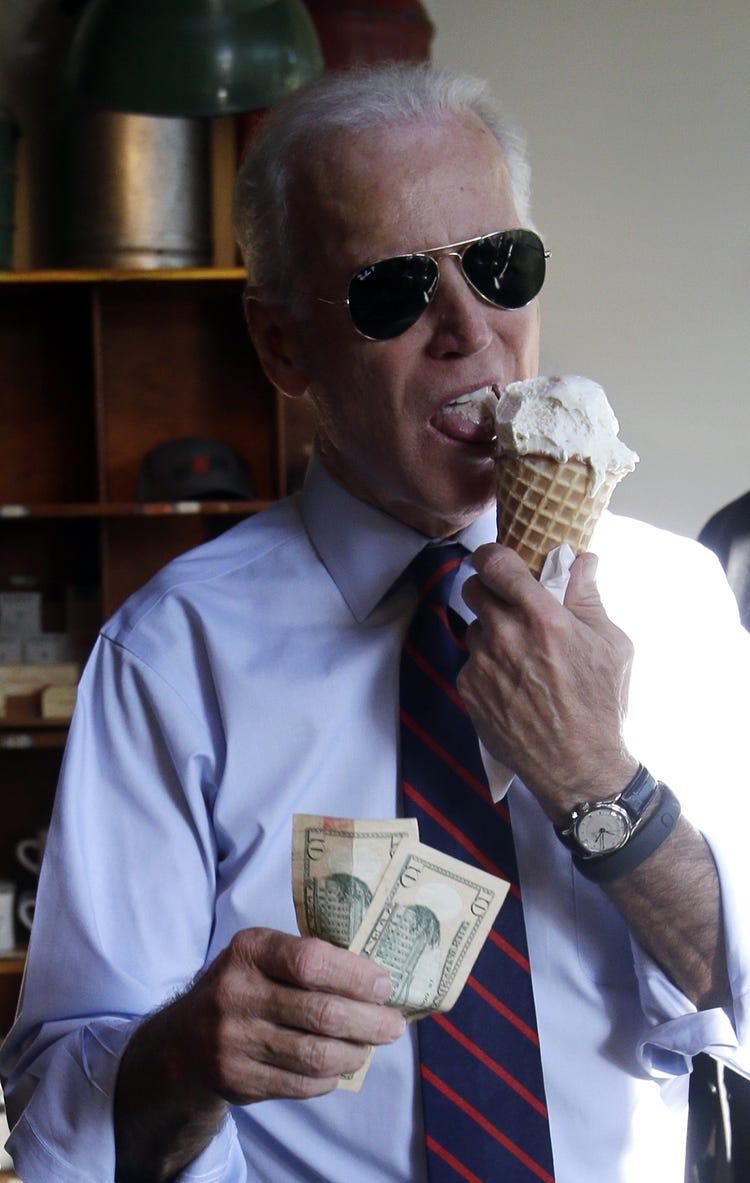 Photos Of Joe Biden Eating Ice Cream