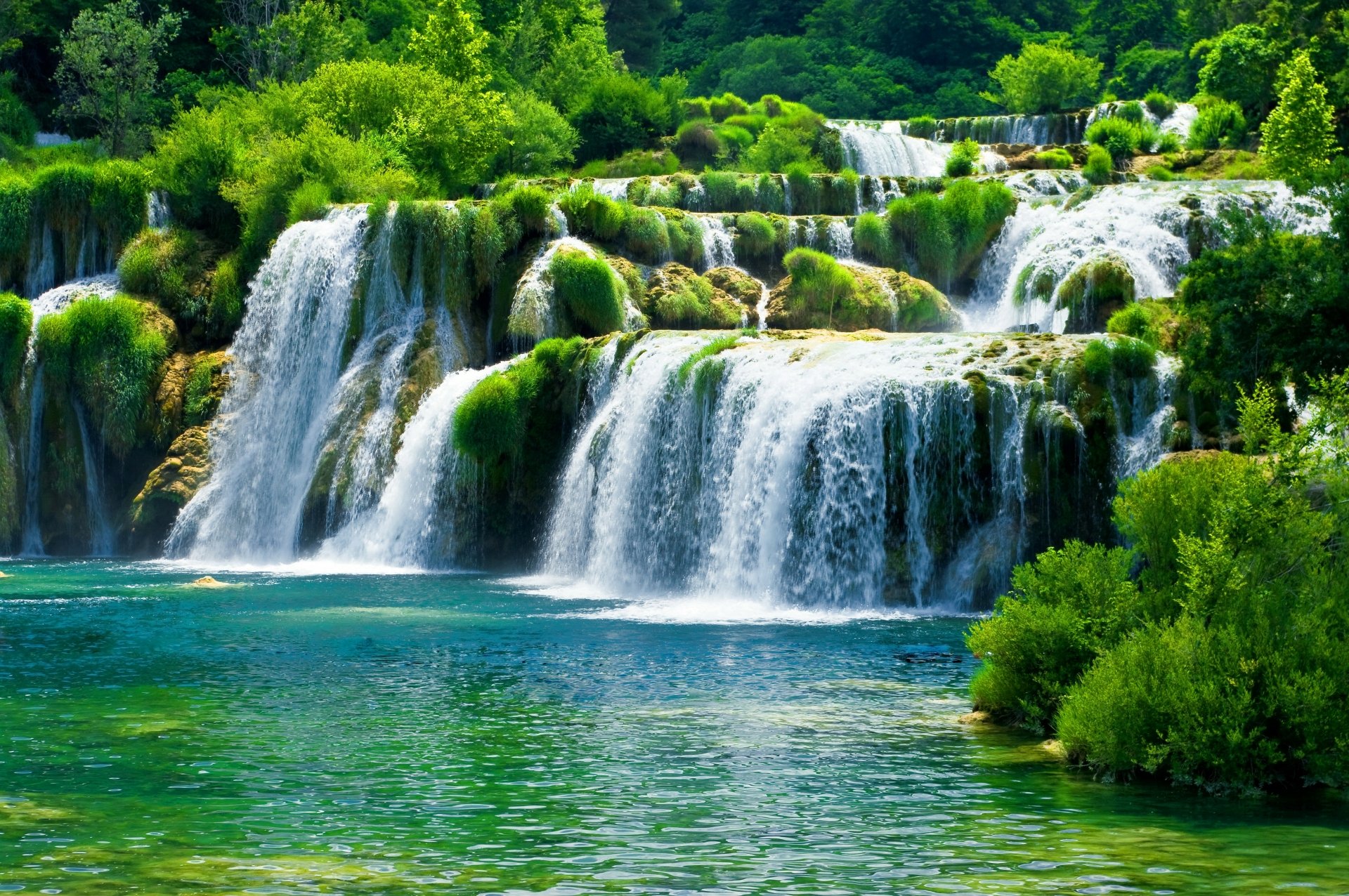 River Nature Waterfall 4k Ultra HD Wallpaper