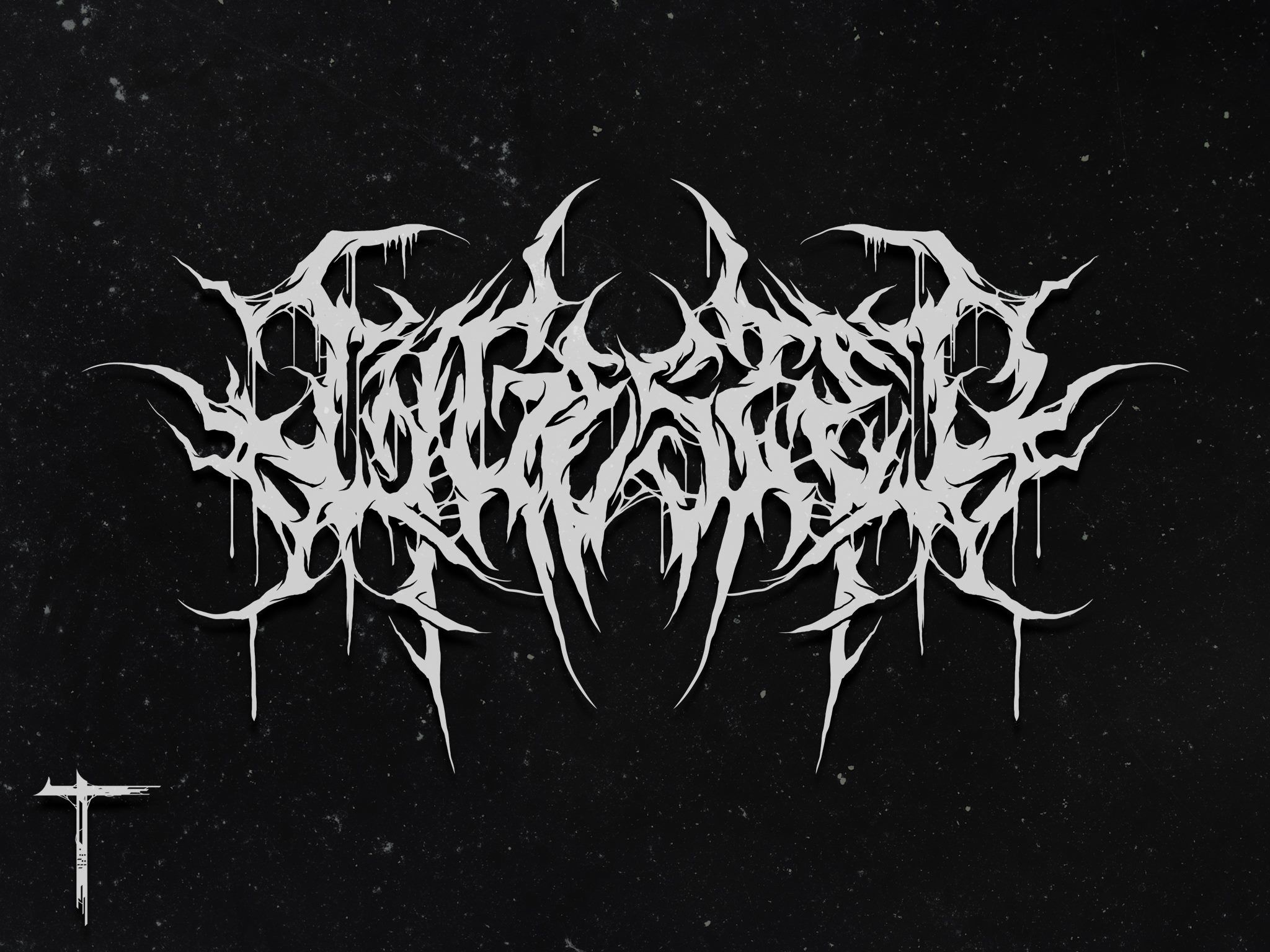 Ingested Fan Logo Tyrant Metal Typography Band Logos