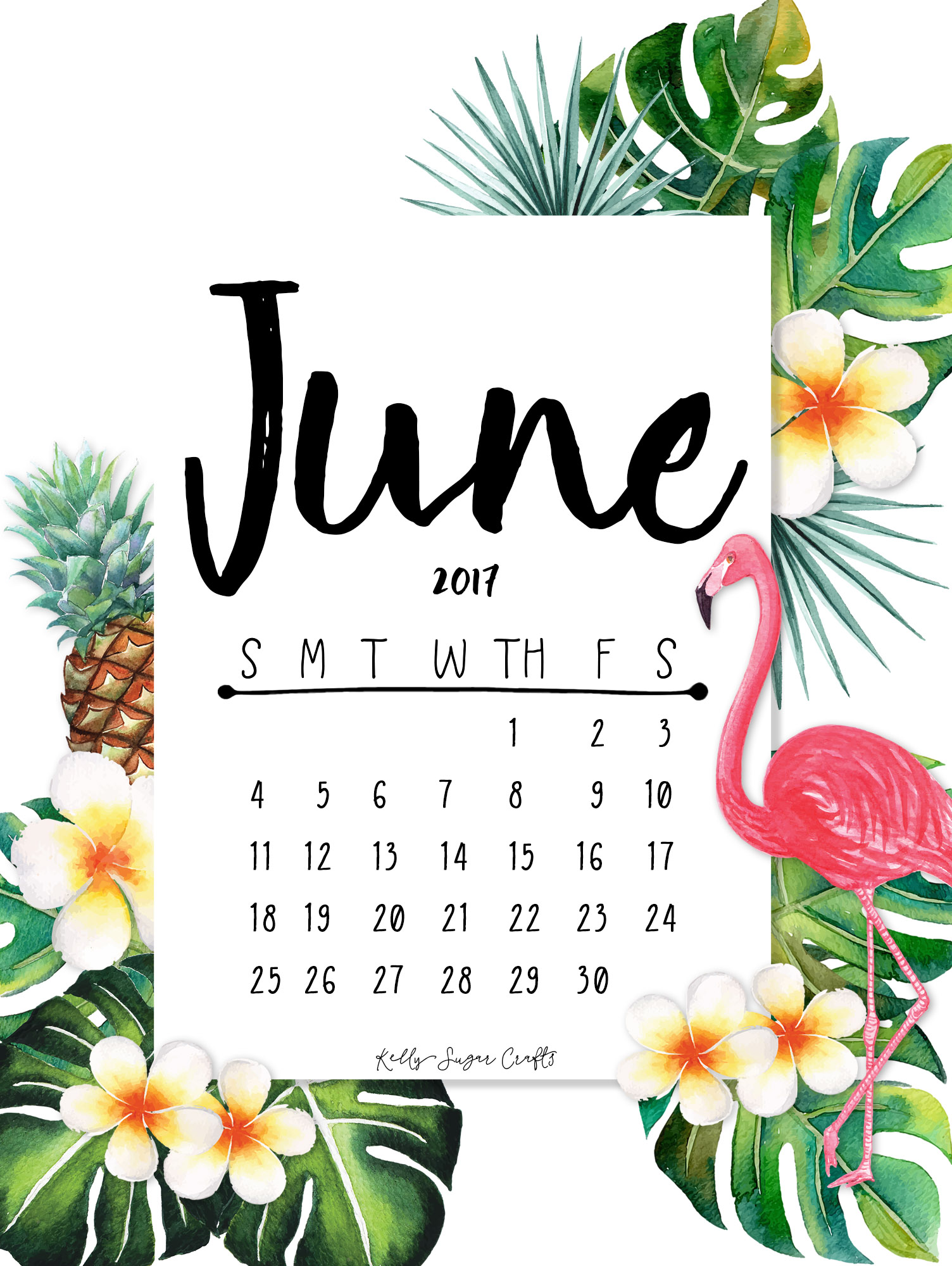 June Printable Calendar Wallpaper Kelly Sugar Crafts