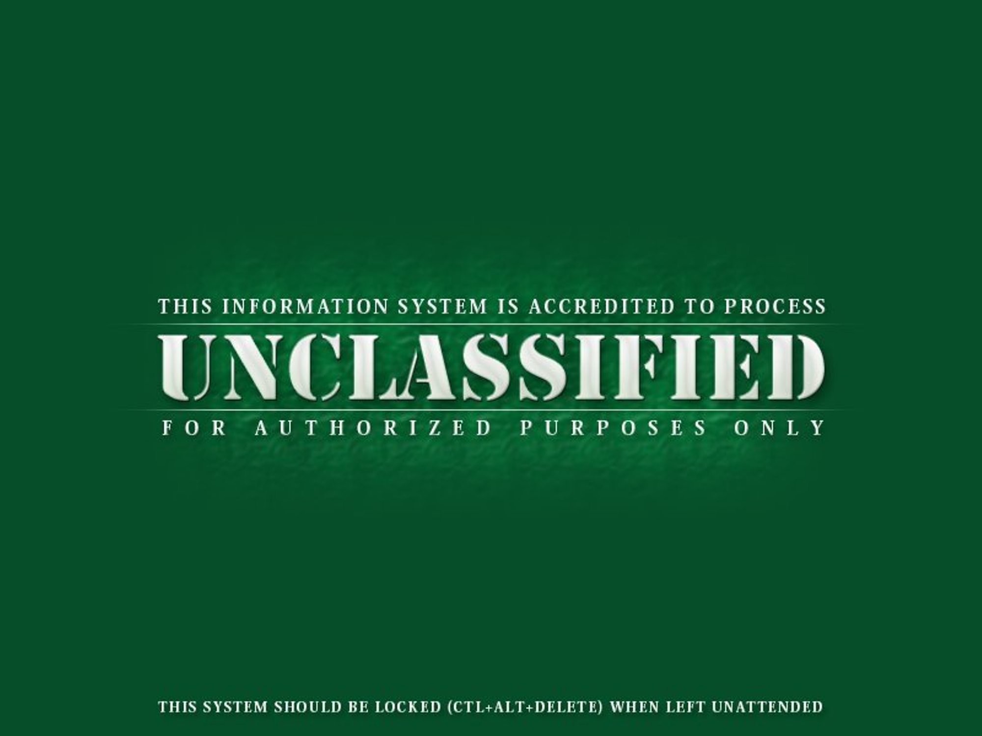 Unclassified Information System Banner