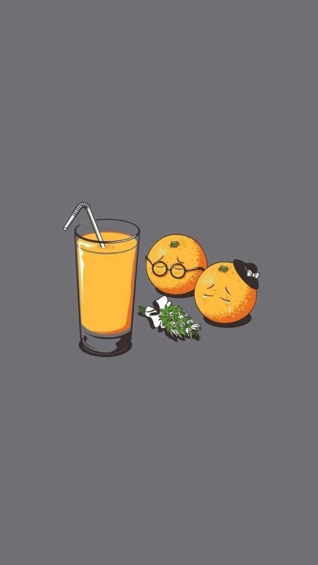 Funny Drinks And Food iPhone Wallpaper