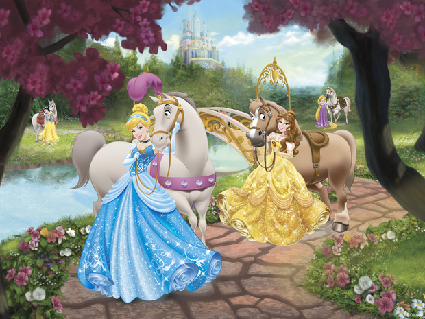 Disney Princess Horses Wall Mural Photo Wallpaper Photowall