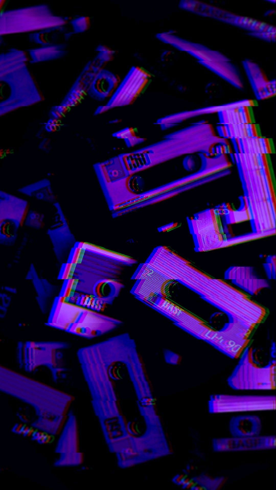 Purple And Black Aesthetic Wallpaper On