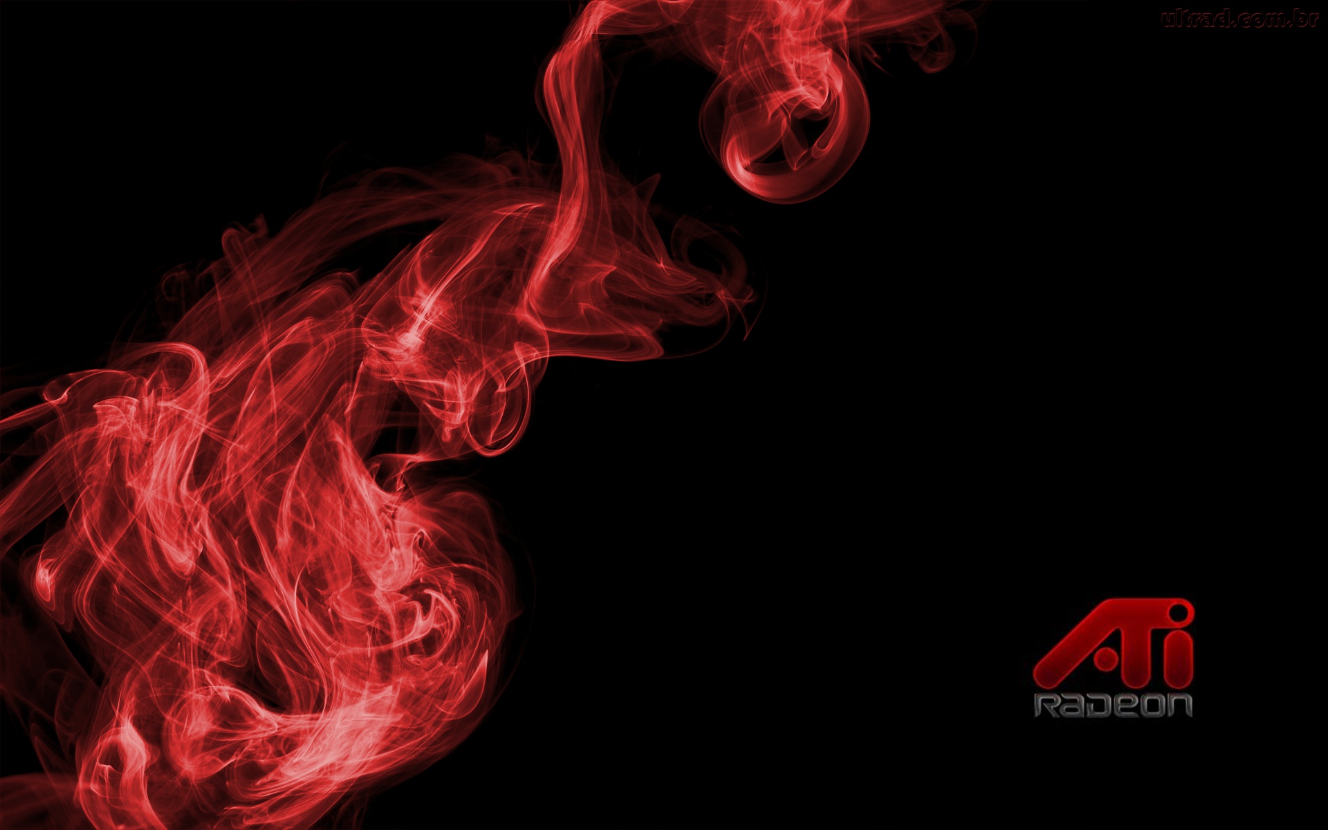 Ati Radeon Red Smoke Wallpaper