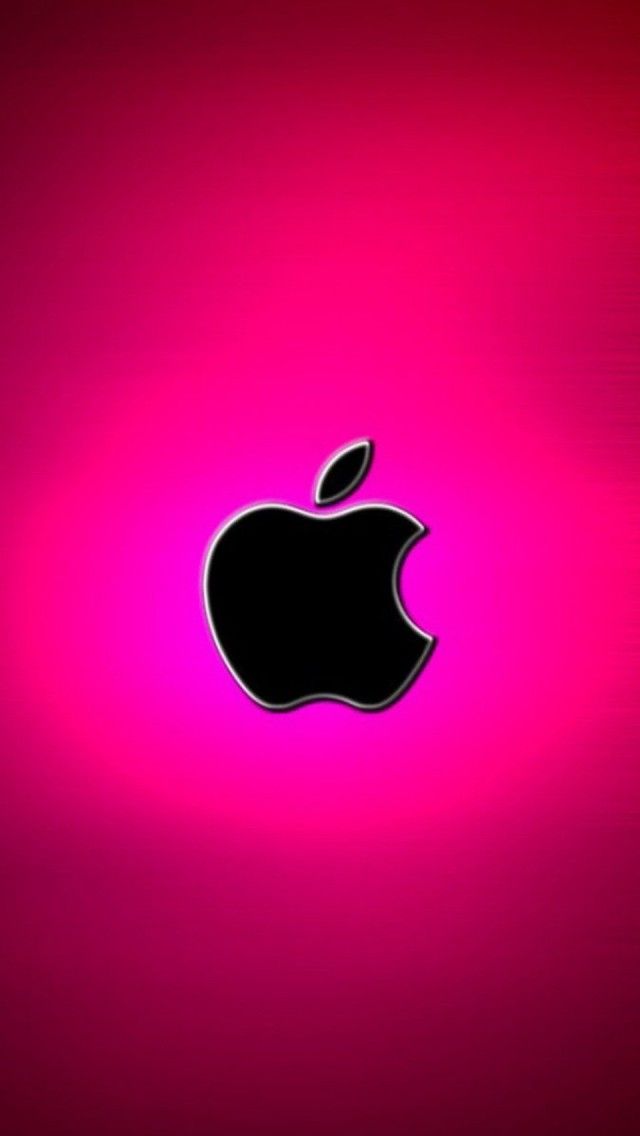 Hot Pink Apple Logo Wallpaper