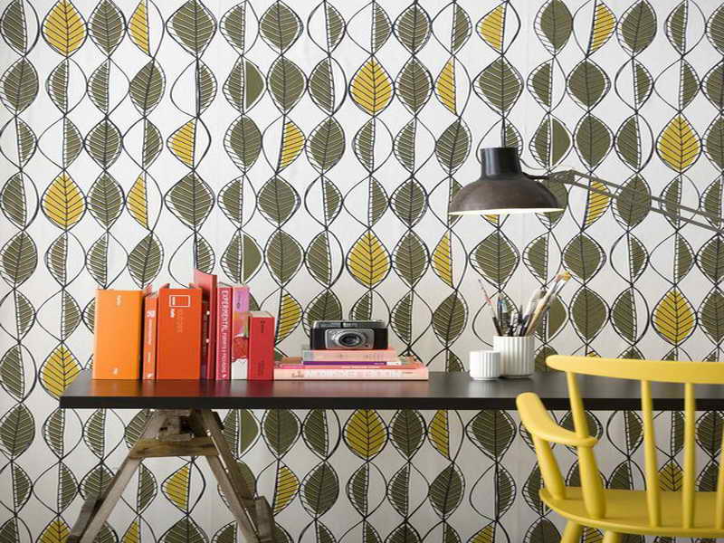 Make Your Own Wallpaper For Home With Leafs Pattern
