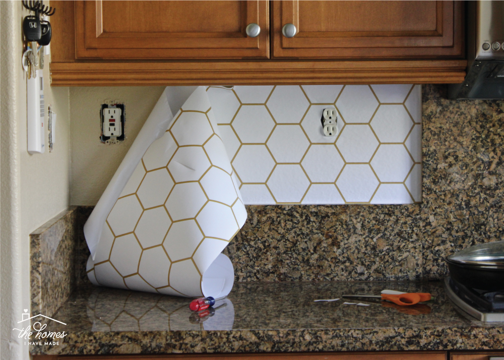 How To Wallpaper A Backsplash The Homes I Have Made