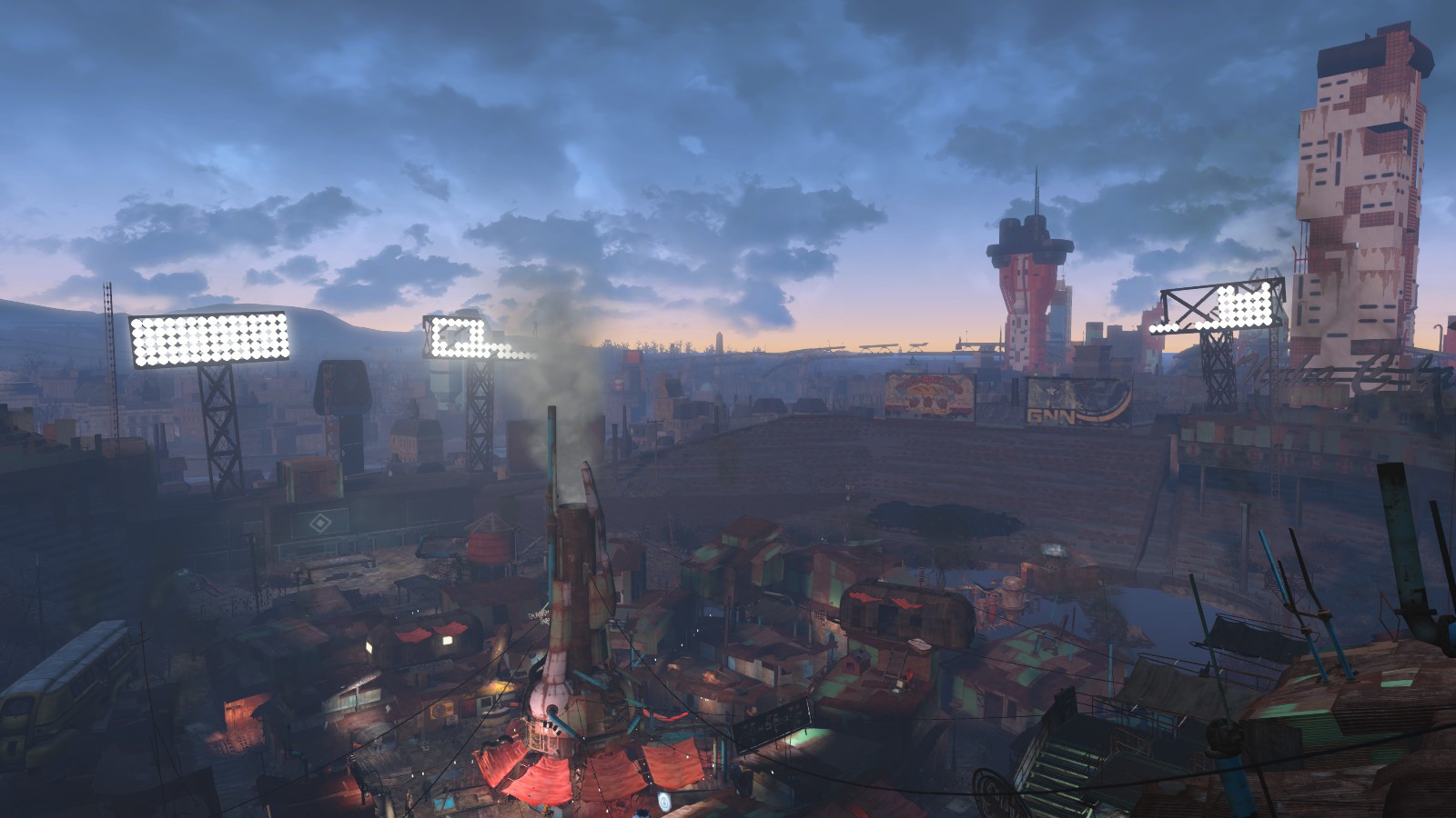 Fallout Diamond City Sunset X Wallpaper