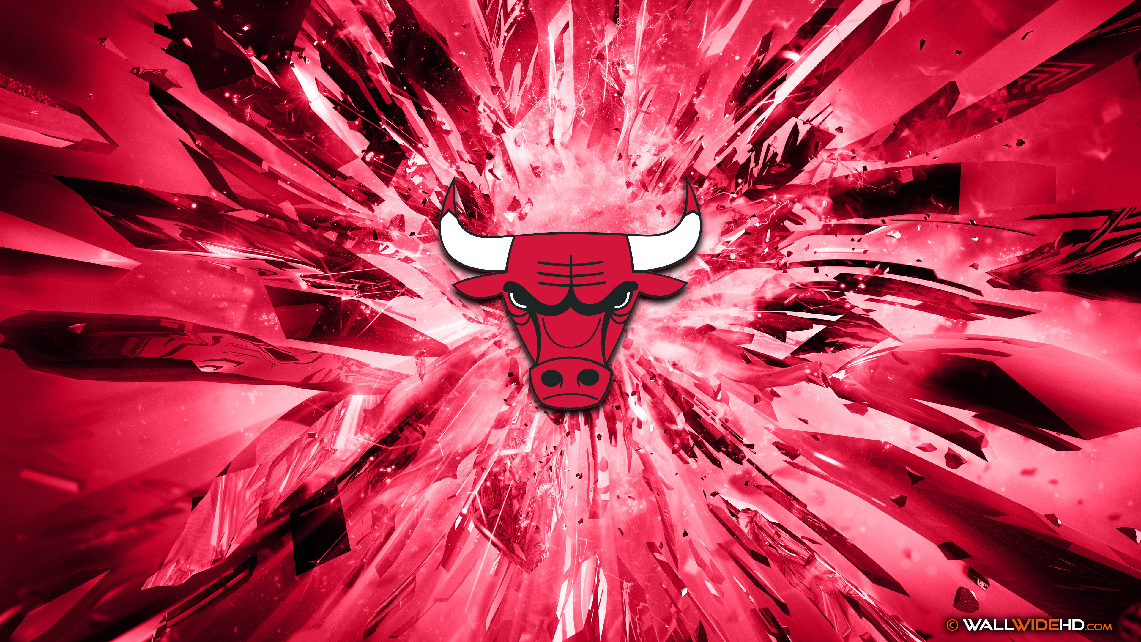 Chicago Bulls 2015 Logo basketball 4K Wallpaper 3840x2160