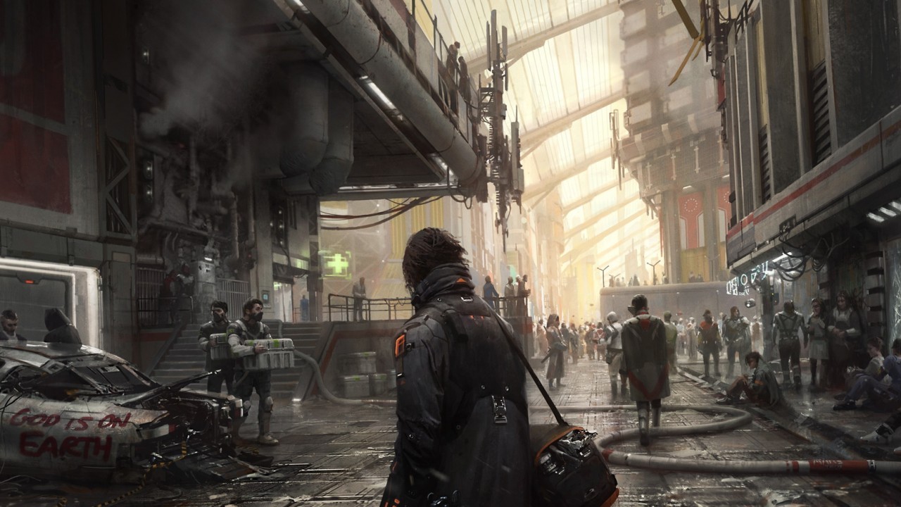 Futuristic City Epidemic People Sci Fi
