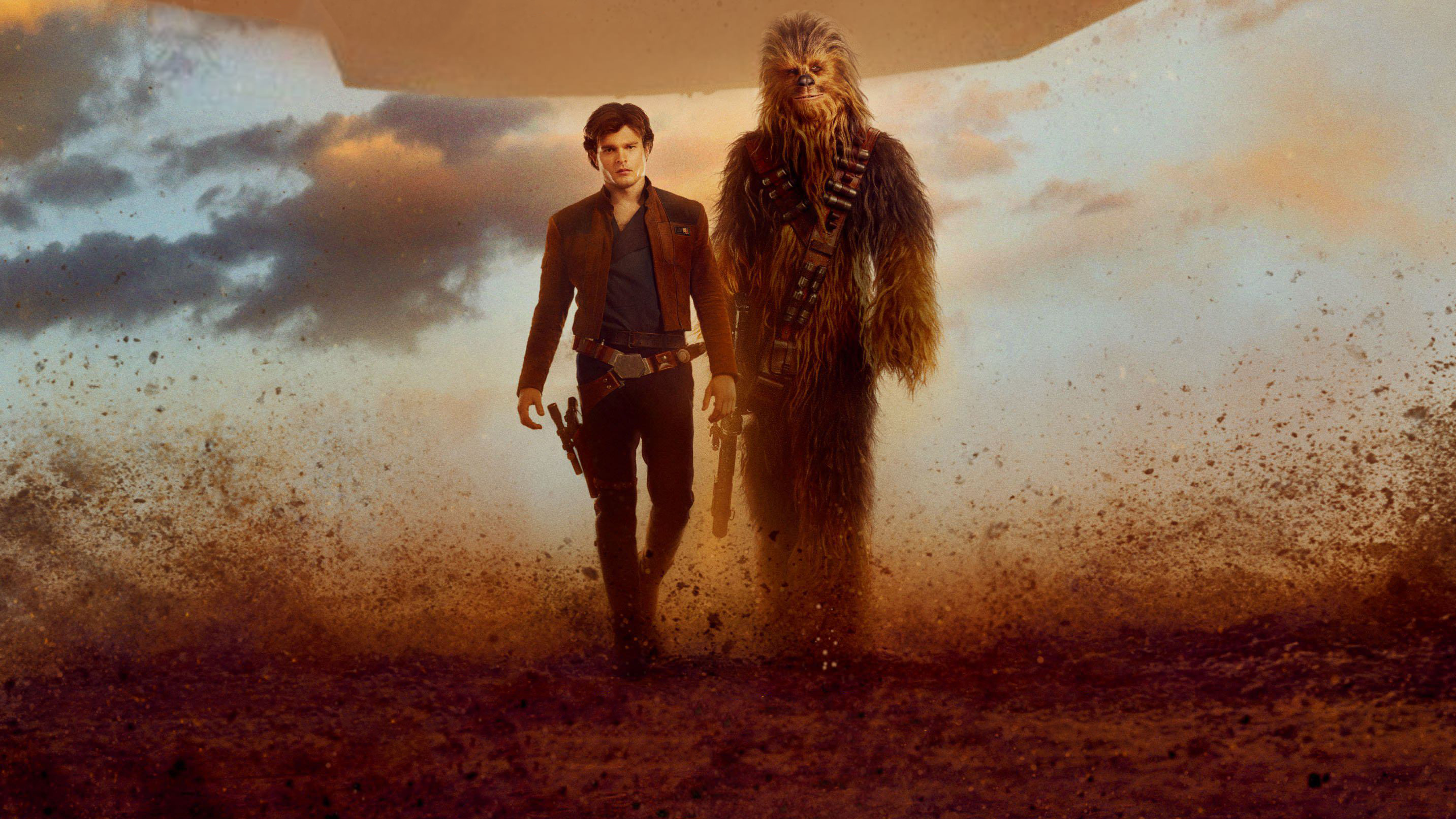 Wallpaper Of Alden Ehrenreich Chewbacca Han Solo Star Wars