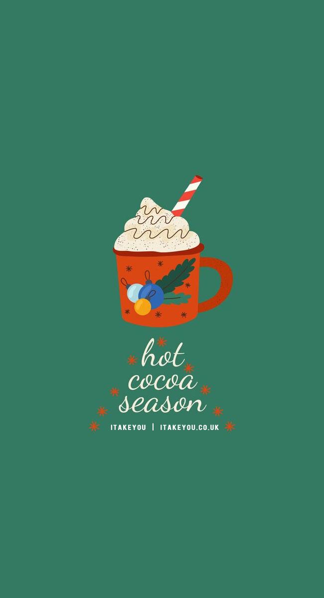 Festive Sip And Sweet Wallpaper Wonderland Hot Cocoa Season
