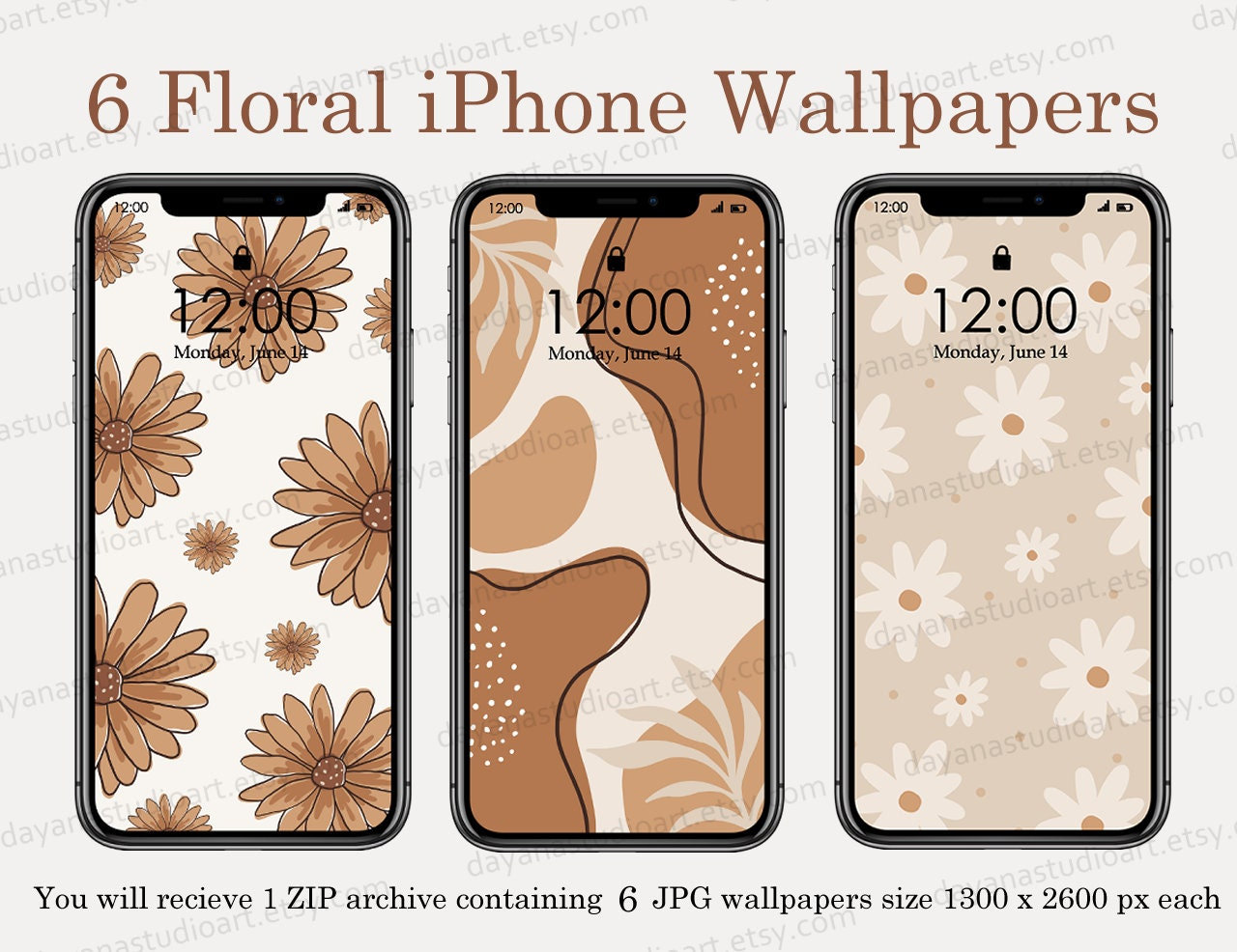 BROWN WALLPAPER by Erica Wakerly
