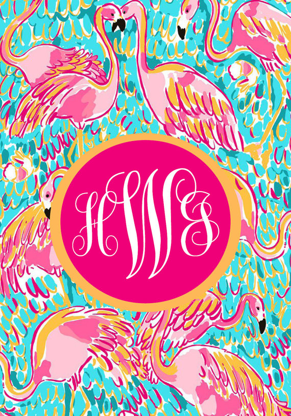Lilly Pulitzer Peel And Eat Monogrammed iPhone Wallpaper