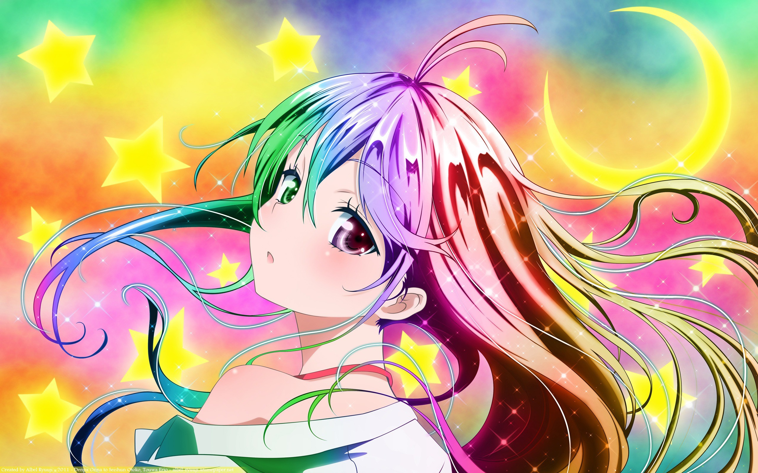 Anime Girl Colorful Hairs, HD Anime, 4k Wallpapers, Images, Backgrounds,  Photos and Pictures