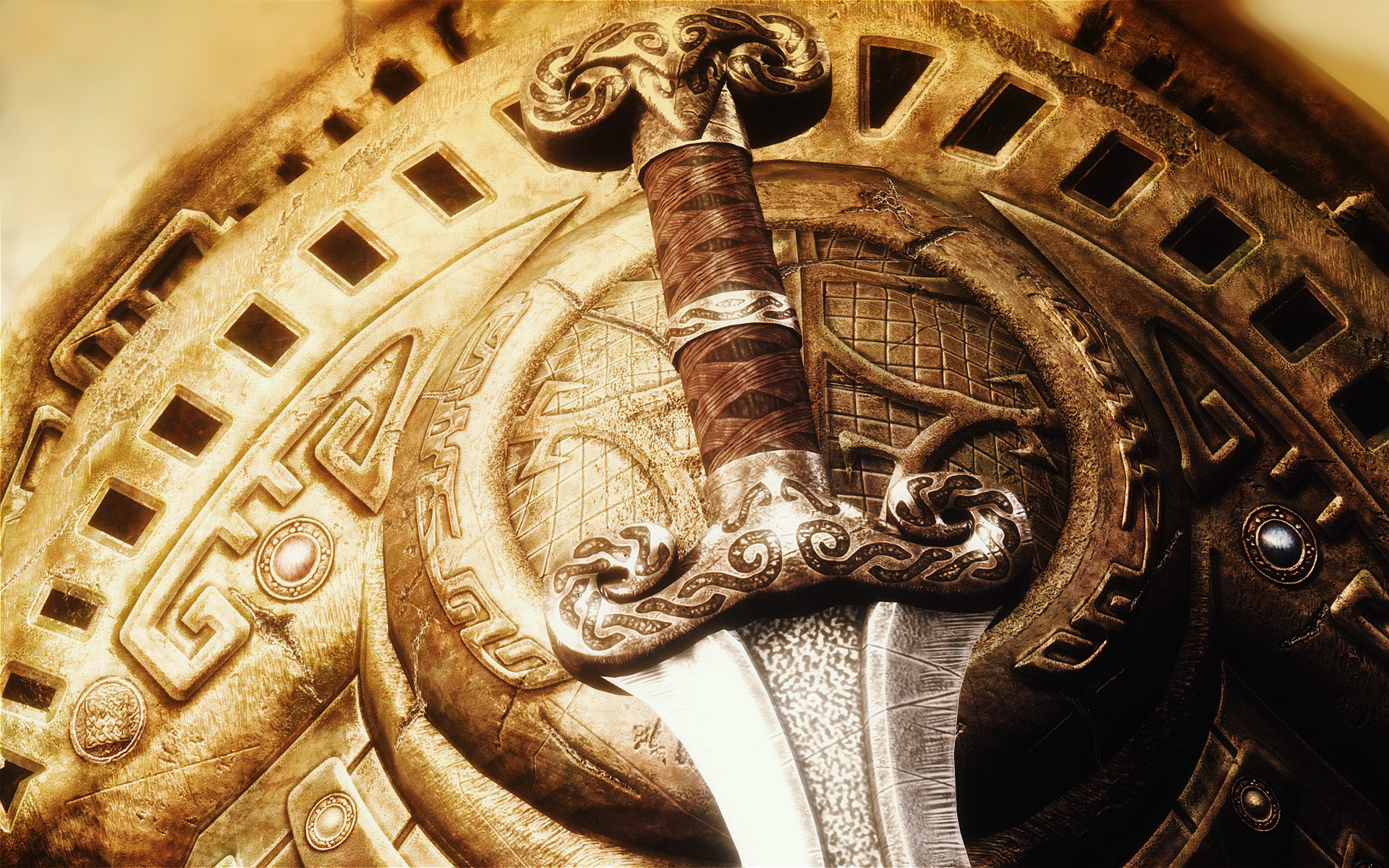 Shield And Sword Wallpaper Skyrim