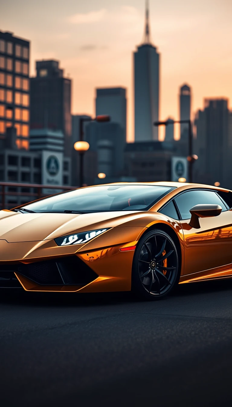 Gold Lamborghini Wallpaper