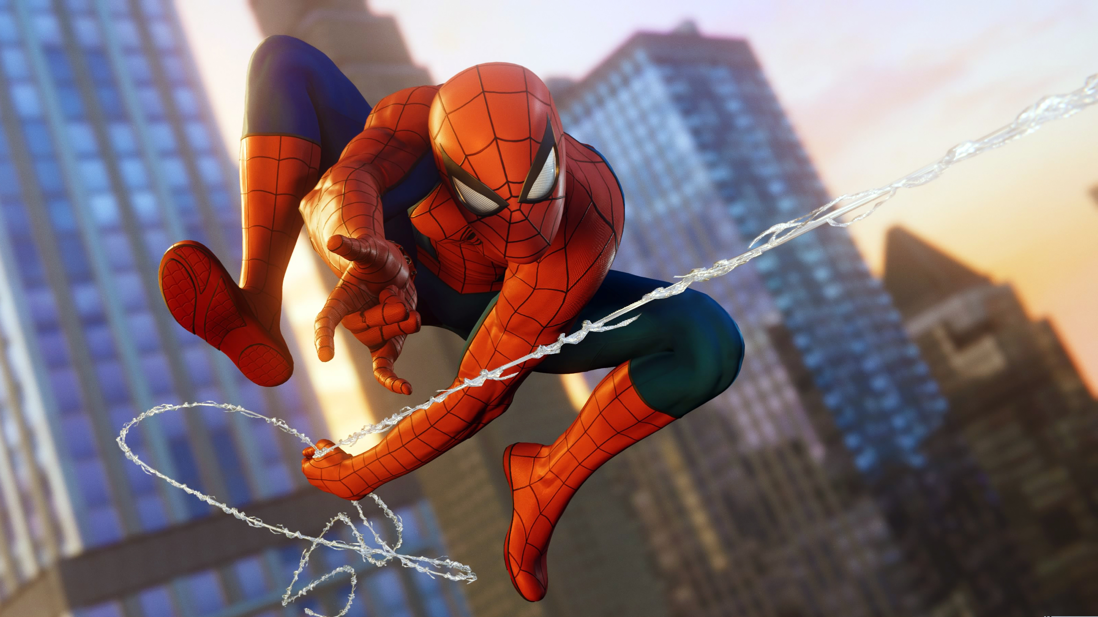 Marvels Spider Man PS4 Web Swing 4k Ultra HD Wallpaper
