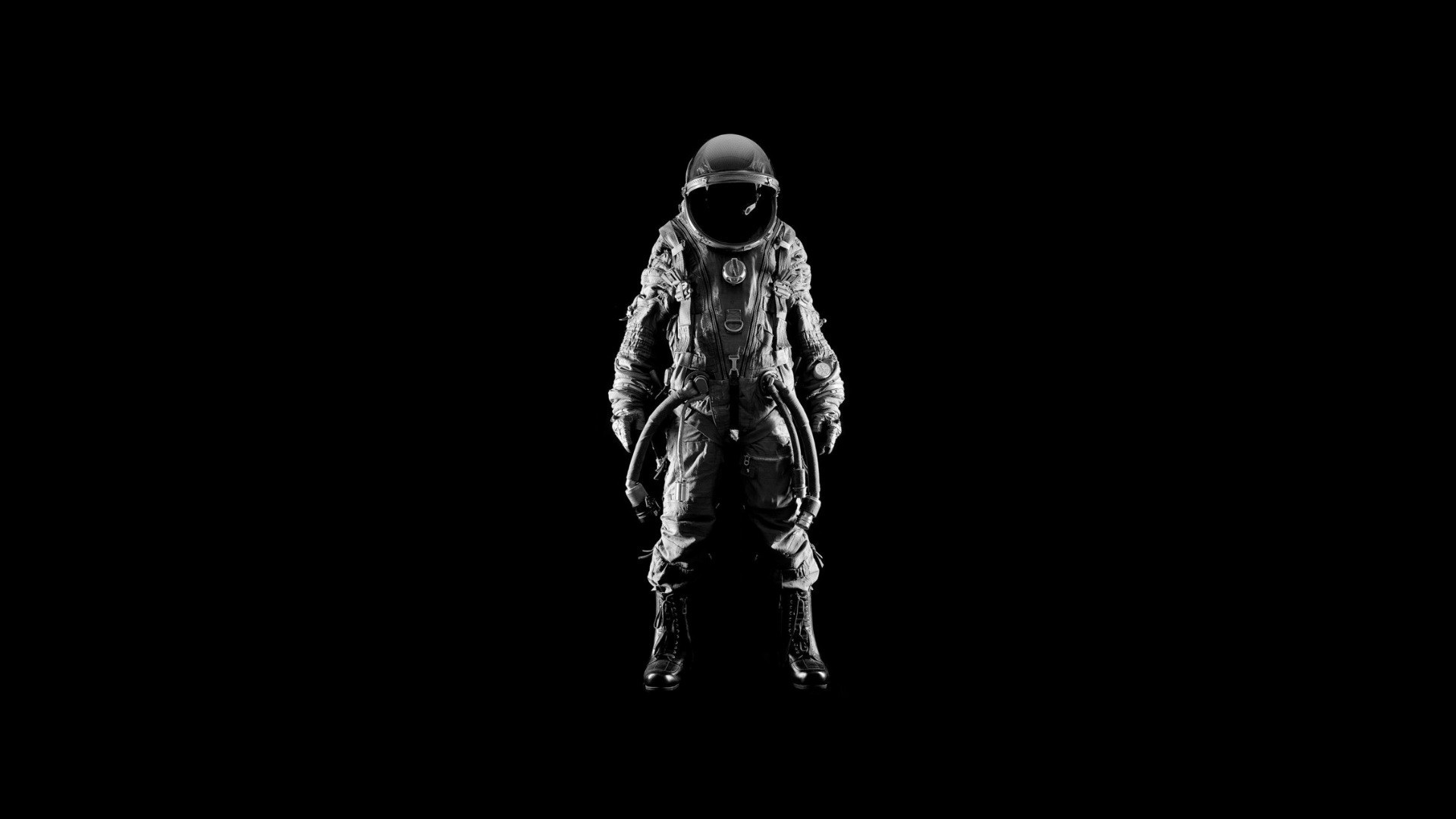 Men suit helmets simple background black astronaut wallpaper 1920x1080
