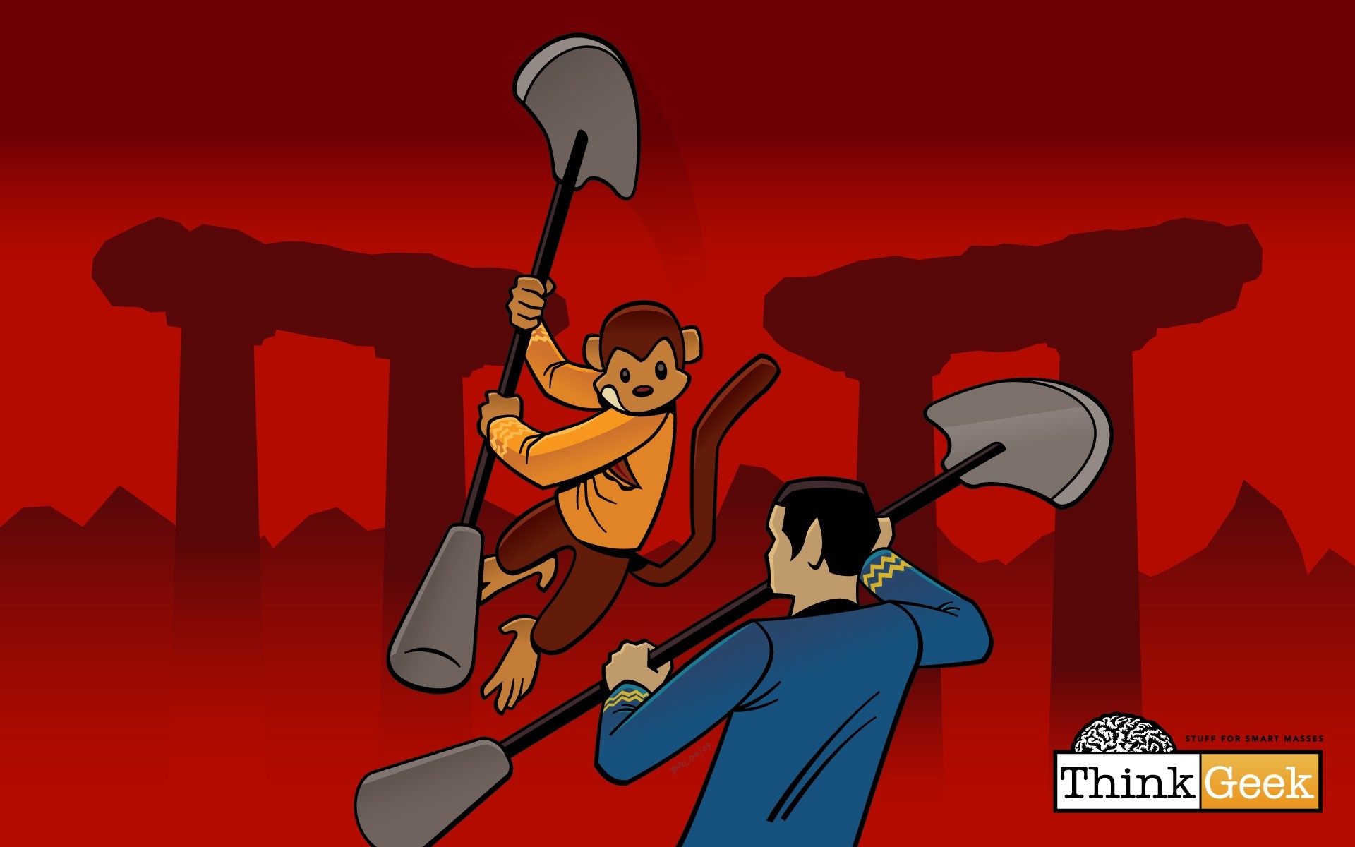 Star Trek Spock Monkeys Thinkgeek High Quality Wallpaper