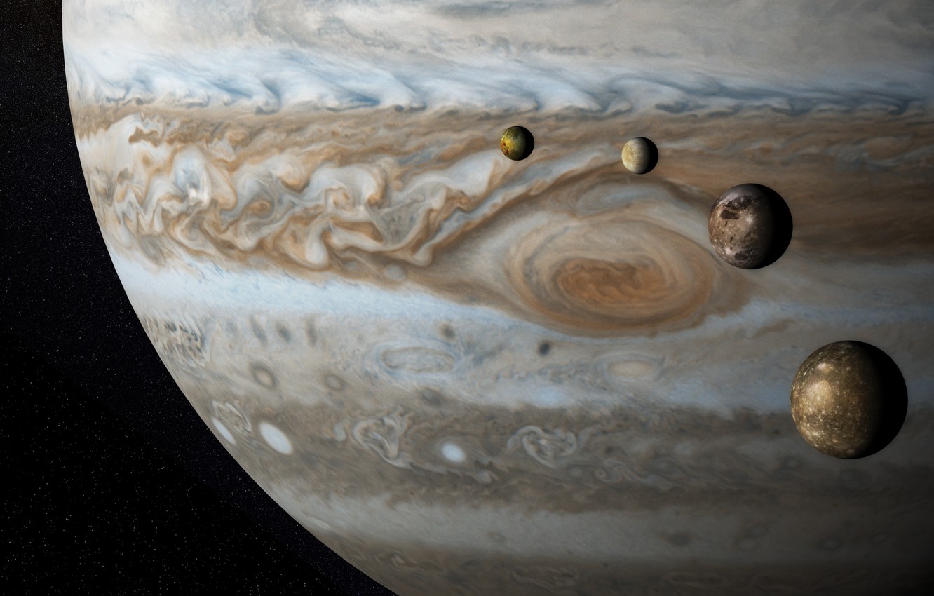 Wallpaper Planet Europe Jupiter Satellites Ganymede Callisto