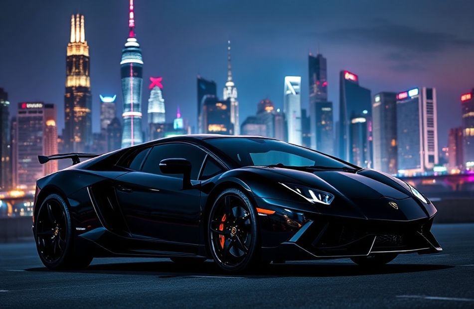 Black Lamborghini Wallpaper