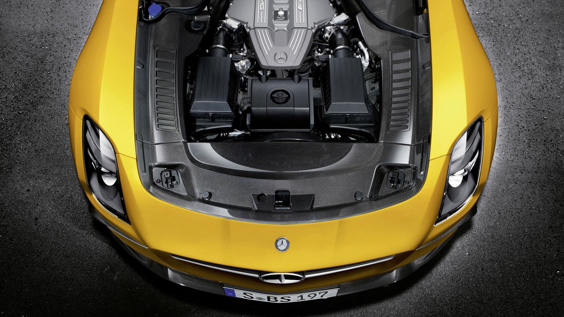 Mercedes Benz Sls Amg Black Series Yellow Engine