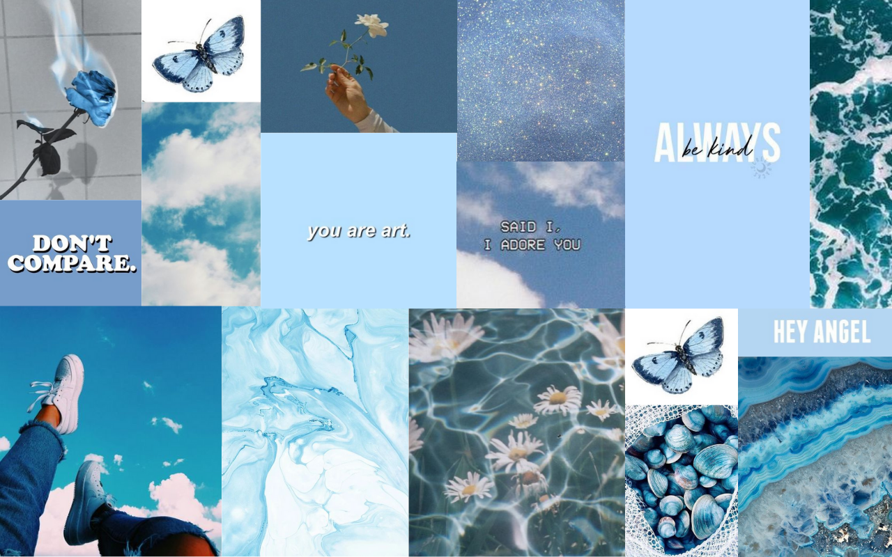 Wallpaper Blue Aesthetic