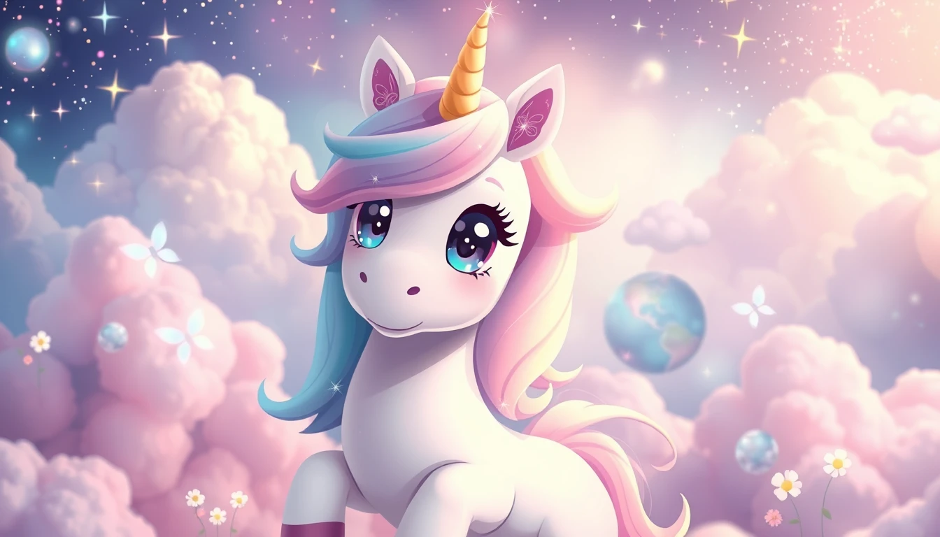 Cute Anime Unicorn Wallpaper