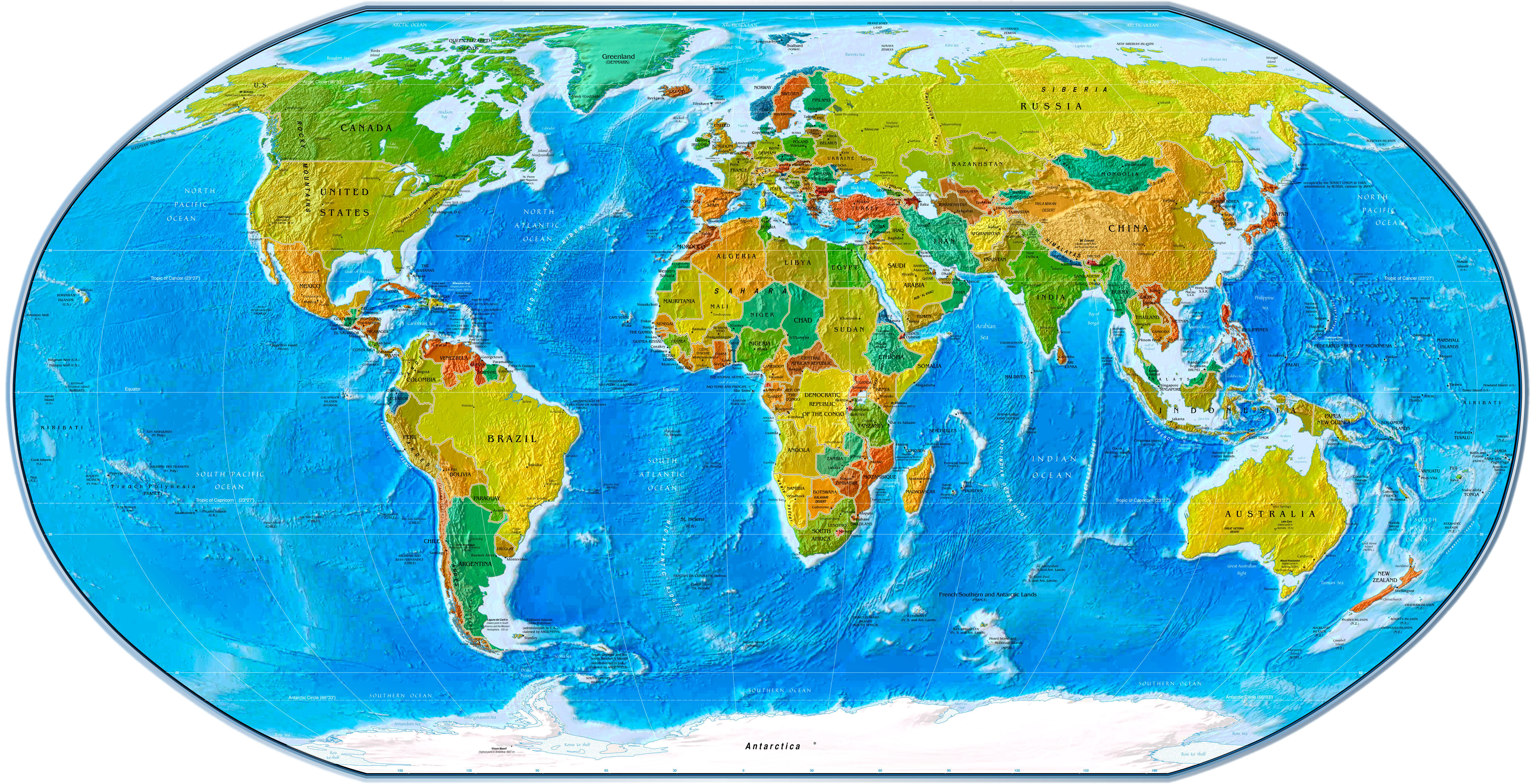 World Physical Map Wallpapers Pictures Hd Wallpapers