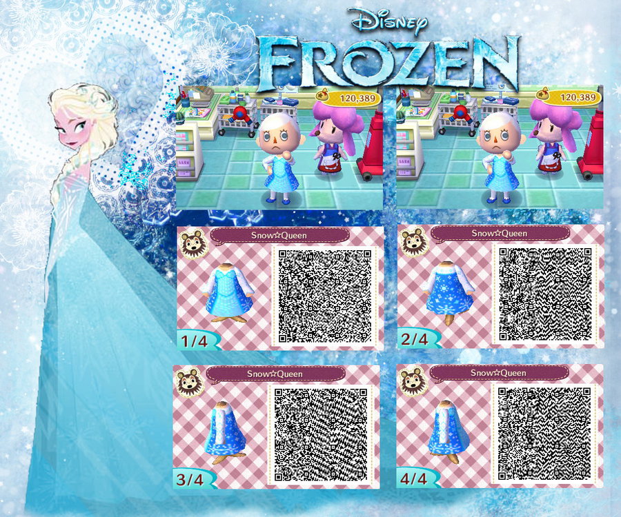 Animal Crossing New Leaf Qr Code Frozen By Rasberry Jam Heaven On