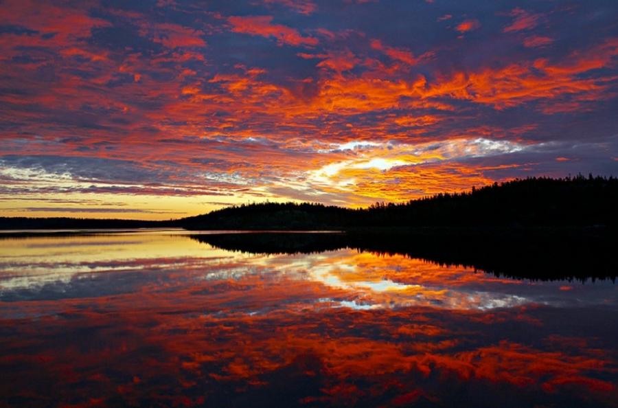 Minnesota Sunset On Lake Wobegon By Sven Lutfisk Pixdaus