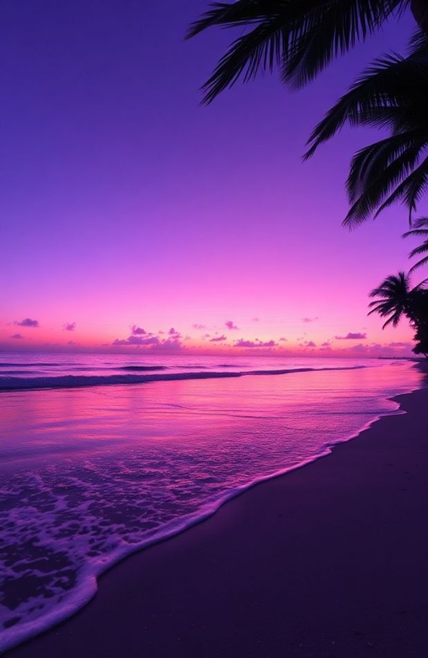 Purple Beach Wallpaper