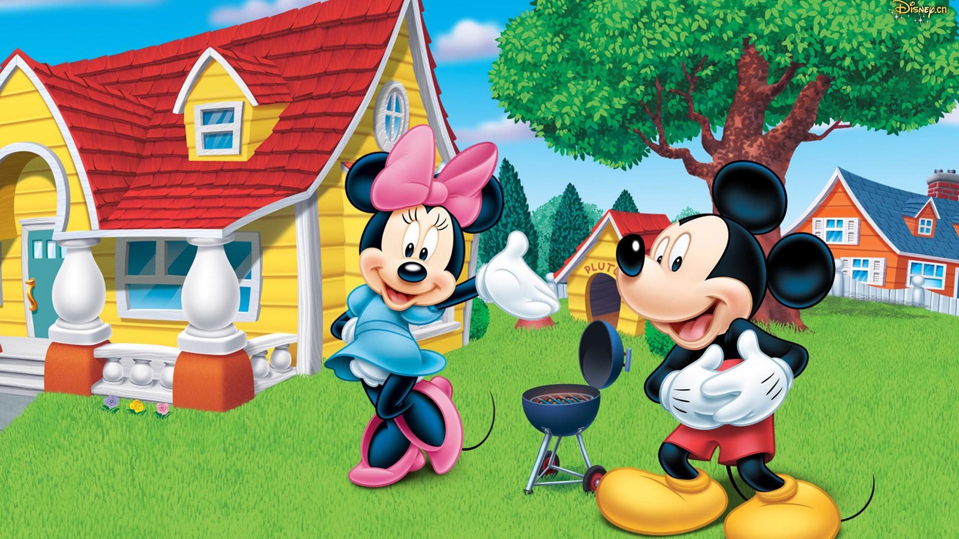 Mickey And Minnie Mouse House Wallpaper Teahub Io